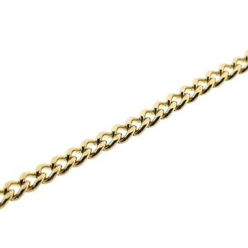 Gouden gourmetschakel ketting, Ophalen of Verzenden, Gebruikt, Goud, Goud