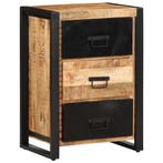 vidaXL Ladekast 50x35x70 cm massief ruw mangohout, Verzenden, Nieuw, 50 tot 100 cm, Minder dan 100 cm