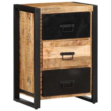 vidaXL Ladekast 50x35x70 cm massief ruw mangohout, Verzenden, Nieuw, 50 tot 100 cm, Minder dan 100 cm