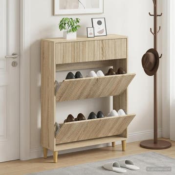vidaXL Schoenenkast ARNHEM 78 x 24 x 103 cm Bewerkt hout, Verzenden, Nieuw