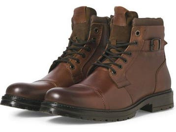 Jack & Jones Dexter - Heren Leren Boots - Vetersluiting -, Verzenden, Nieuw