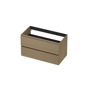 INK - Onderkast 2 Laden Greeploos met Houten Keerlijst -, Ophalen of Verzenden, Nieuw