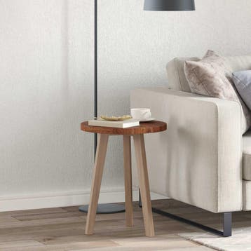 vidaXL Tafelblad Licht Bruin Ø 40 x 2,5 cm Massief Eikenhout, Huis en Inrichting, Tafels | Eettafels, Verzenden, Nieuw