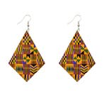 Oorbellen met Afrikaanse print | Ruitvormig - Kente, Ophalen of Verzenden, Nieuw