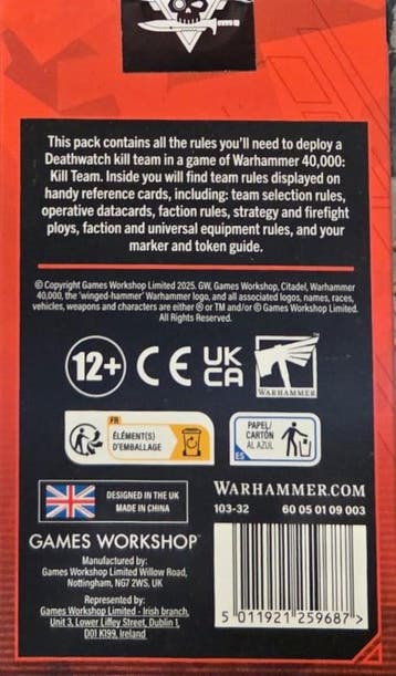 Kill Team Deathwatch datacards (Warhammer 40.000 nieuw), Hobby en Vrije tijd, Ophalen of Verzenden, Nieuw
