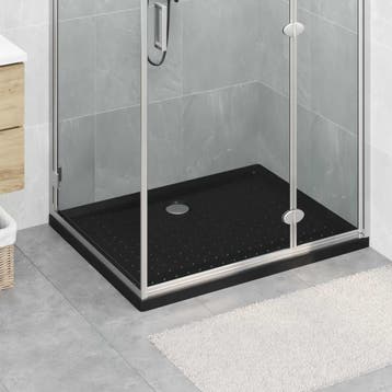 vidaXL Douche Basis Tray met Dots 100 x 80 x 4 cm ABS Zwart, Verzenden, Nieuw