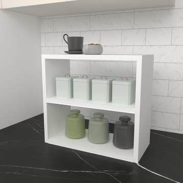 [en.casa] Keukenkast organizer 40x43,5x20 cm wit, Verzenden, Nieuw