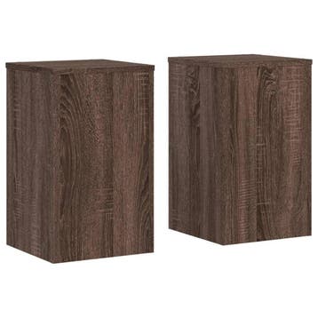 Bijzettafel set bruin eiken | 50cm | Laatste Stuk!, Huis en Inrichting, Woonaccessoires | Zuilen en Pilaren, Ophalen of Verzenden