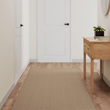 vidaXL Tapijtloper 80x250 cm sisal-look zandkleurig, Huis en Inrichting, Stoffering | Tapijten en Kleden, Verzenden, Nieuw, Bruin