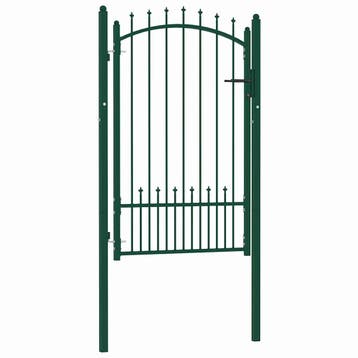 vidaXL Hekpoort EMMEN met stalen pinnen 104x117 cm groen, Verzenden, Nieuw