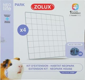 Zolux neolife neopark cavia uitbereidingsset gaaspanelen, Verzenden, Nieuw, Ren