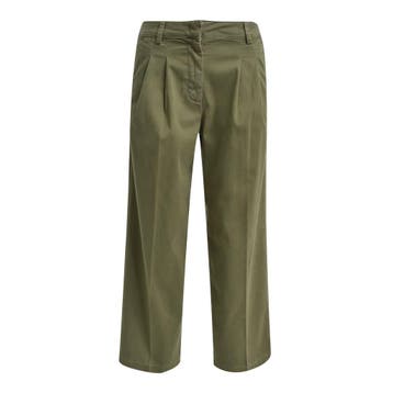Milano Italy • groene geplooide pantalon • 36, Verzenden, Maat 36 (S), Groen, Milano Italy