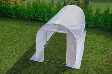 Hobbykas 9m2 Wit | A-kwaliteit | OP=OP, Tuin en Terras, Staal, Folie, Ophalen of Verzenden, Kweekkas