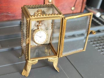 display case + Working Swiss NOVUS pendant woman watch -