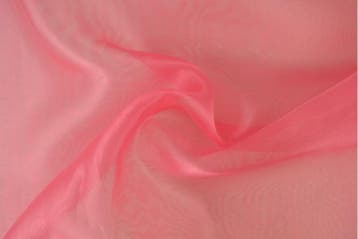15 meter organza stof - Fuchsia, 120 cm of meer, Ophalen of Verzenden, Roze, Polyester