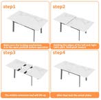 Uitschuifbare Eettafel 150–180cm – Gesinterde Steen / Marmer, Verzenden, Nieuw