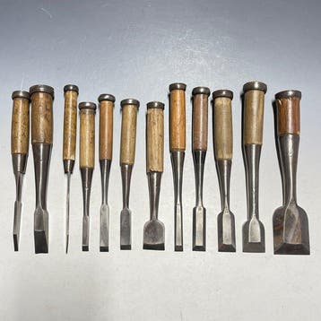 Tataki Oire Nomi | Bench Chisels Set wRoll Case -