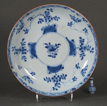 Kangxi (1662-1722) - Bord - Peonies and Floral Branches with