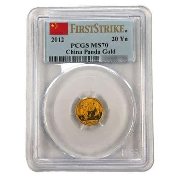 China. 20 Yuan 2012 1/20 oz ¥20 CNY Chinese Gold Panda PCGS, Postzegels en Munten