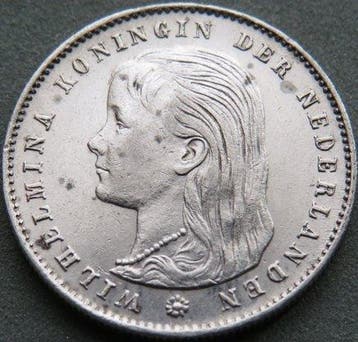 Nederland. Wilhelmina. 25 Cent 1897 (Zonder minimumprijs)