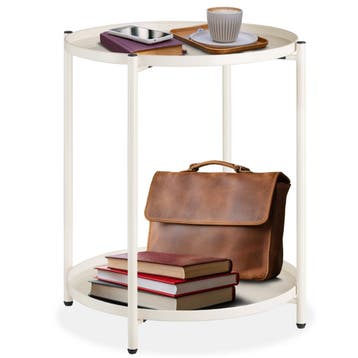 Bijzettafel Oxford 45,5x45,5x53cm - crème, Verzenden, Nieuw