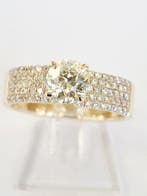 Cocktailring - 18 karaat Geel goud - 1.15ct. tw. Diamant