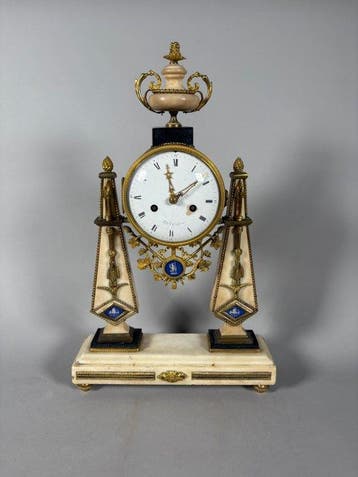 Pendule - Marmer, Brons, Porselein - 1750-1800, Antiek en Kunst, Antiek | Klokken