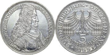 5 Dm 1955 Gedenkmunten, Verzenden