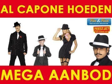 Al Capone hoed kopen - Al Capone hoeden bestellen, Kleding | Heren, Ophalen of Verzenden, Nieuw