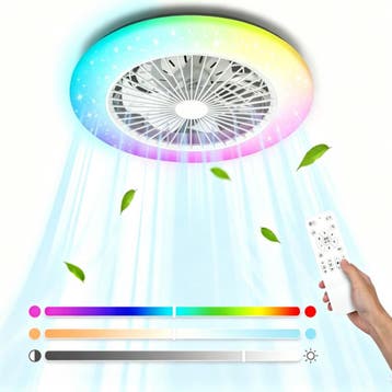 Plafondventilator met verlichting - Plafondlamp met ventilat, Verzenden, Zo goed als nieuw