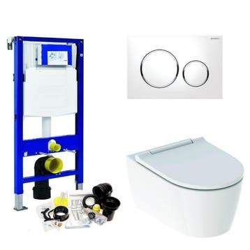 Geberit UP320 Toiletset set69 Geberit ONE Rimless Diepspoel, Ophalen of Verzenden, Nieuw
