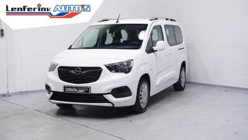 Opel Combo Tour 1.2 Turbo 110pk L2h1 1e Eig. NAP 7-zits, Stof, Gebruikt, Wit, Origineel Nederlands
