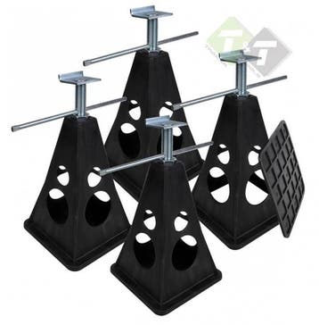 PVC Caravansteun - Assteun Set Van 4 Stuks - 280-430 Mm, Ophalen of Verzenden, Nieuw