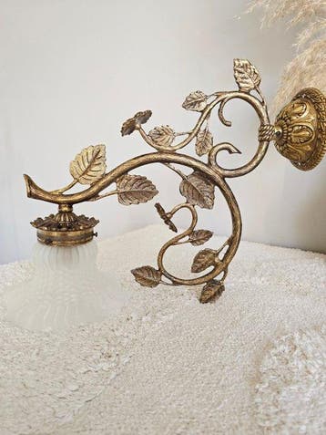 Wandlamp - Messing, Glas
