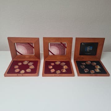 Nederland. Proof Set 2005/2008 (3 sets) (Zonder, Postzegels en Munten