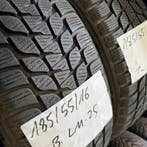 2 x Bridgestone Blizzak LM-25 185-55-16 Winterbanden 7mm, Auto-onderdelen, Banden en Velgen, Gebruikt, 16 inch, Band(en), Personenwagen