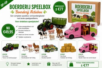 Boerderij speelset met tractor, dieren en accessoires - K..., Ophalen of Verzenden, Nieuw