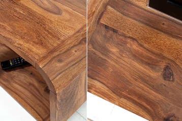 Massief houten salontafel CUBUS 100cm Sheesham, Ophalen of Verzenden, Nieuw