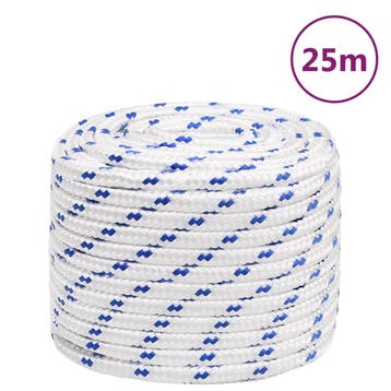 vidaXL Boot touw 18 mm 25 m polypropyleen wit, Verzenden, Nieuw