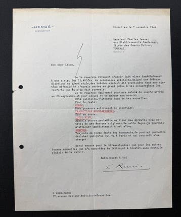 Hergé - 1 Brief uit die tijd - Tintin - Lettre unique, Nieuw