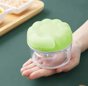 Mini handmatige knoflook - en groentechopper met trekkoord, Verzenden, Nieuw