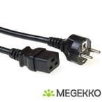 ACT Netsnoer CEE 7/7 male (recht) - C19 zwart 3 m, Verzenden, Nieuw