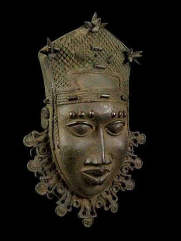 Bronzen masker - Bini / Edu - Nigeria