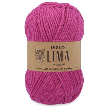 DROPS Lima Uni Colour - 9028 magenta - Wol Garen, Ophalen of Verzenden, Nieuw
