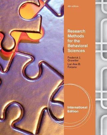 Research Methods For Behavioral Sciences - Gravetter, Verzenden, Gelezen