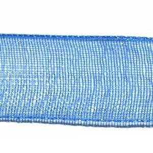 Organza Lint 10 mm per 5 meter Blauw (Lint voor armbandjes), Ophalen of Verzenden, Nieuw, Draad