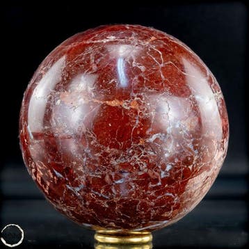 Natuurlijke zeldzame rode jaspis-kwarts Sphere, Himalaya-