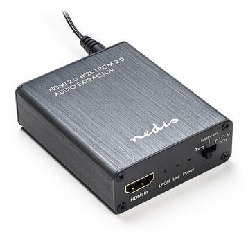 HDMI audio extractor | Nedis (4K@60Hz, HDMI, Toslink, Jack), Verzenden, Nieuw