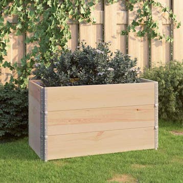 vidaXL 3 st Plantenbakken verhoogd 50x100 cm massief, Minder dan 30 cm, Verzenden, Minder dan 60 cm, Nieuw