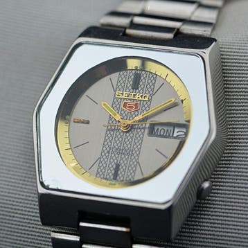 Seiko - 5 Automatic Hexagon Case - Zonder minimumprijs -